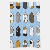 Meerschweinchen viele blau theedoek (Verticaal)