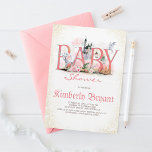 Meersproeiers, magisch en betoverend Baby shower i Kaart<br><div class="desc">Magisch kasteel,  draak en eenhoorn die de douche van de baby van de bosjes betoveren</div>