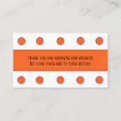 Meertalig bedankt Typografie Loyalty Punch Visitekaartje (Achterkant)