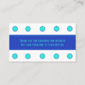 Meertalig bedankt Typografie Loyalty Punch Visitekaartje (Achterkant)