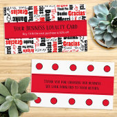 Meertalig bedankt Typografie Loyalty Punch Visitekaartje