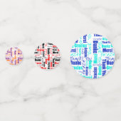 Meertalig bedankt Typografie Word Collage Confetti (Achterkanten)