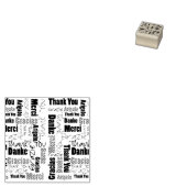 Meertalig bedankt voor uw Typografie Word Cloud Rubberstempel (Gestempeld)