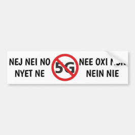Meertalig nummer tot 5G bumpersticker