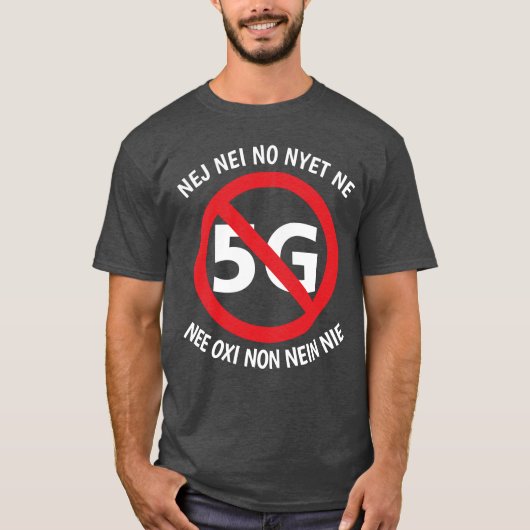 Meertalig nummer tot 5G T-shirt (Voorkant)