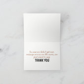 Meertalig paars bruin zwart typografie collage bedankkaart (Binnen)