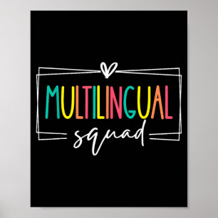 Meertalig Team Internationale Taal Dubbel Poster