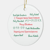 Meertalig vrolijk kerstfeest Ornament (Links)
