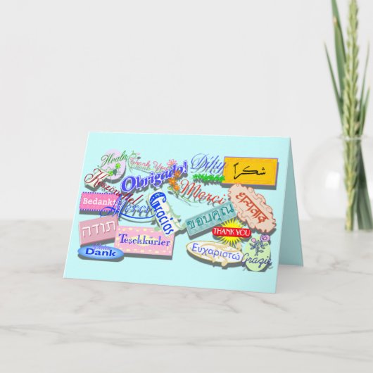 Meertalige bedankkaart (Voorkant)