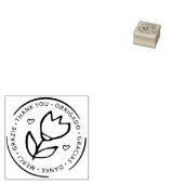 Meertalige bedankt, kleine zakelijke kutser rubberstempel (Gestempeld)