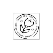 Meertalige bedankt, kleine zakelijke kutser rubberstempel (Afrduk)