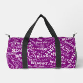 Meertalige bedanktekst gepersonaliseerd plunjezak (Voorkant)