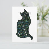 Meertalige Cat Note Kaarten (Staand voorkant)