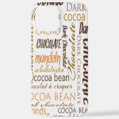 Meertalige chocolade-typografie Word Collage iPhone Hoesje (Achterkant)