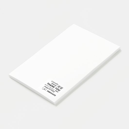 Meertalige dank post-it® notes (Schuin)