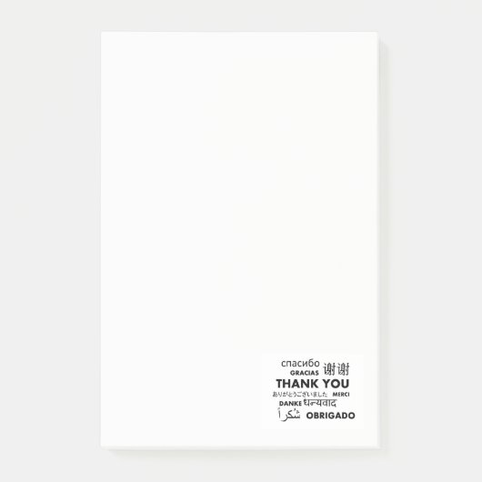 Meertalige dank post-it® notes (Voorkant)