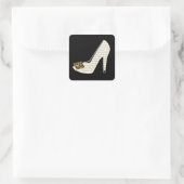 Meertalige Dank u Leopard Print Schoen Stickers (Tas)