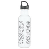 Meertalige dank u tekst waterfles uw gift waterfles  (Achterkant)