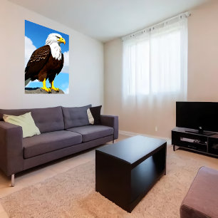 Meertalige eagle   AI Art. Poster