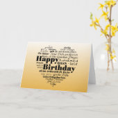 Meertalige geboortedag kaart (Gele Bloem)