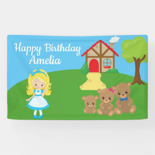 Meertalige Goldilocks en Drie Beren van zaterdag Spandoek