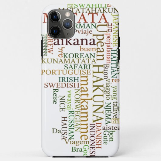 Meertalige Hakuna Matata Global Word Cloud Art Case-Mate iPhone Case (Achterkant)