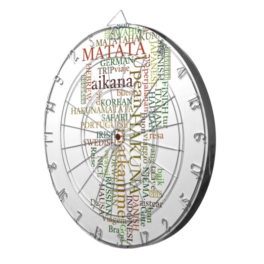 Meertalige Hakuna Matata Global Word Cloud Art Dartbord (Voorkant Rechts)