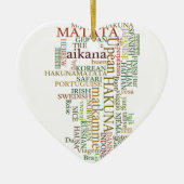 Meertalige Hakuna Matata Global Word Cloud Art Keramisch Ornament (Voorkant)