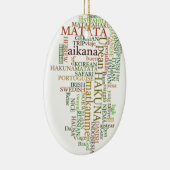 Meertalige Hakuna Matata Global Word Cloud Art Keramisch Ornament (Rechts)