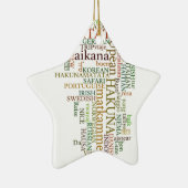 Meertalige Hakuna Matata Global Word Cloud Art Keramisch Ornament (Rechts)