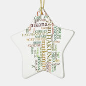 Meertalige Hakuna Matata Global Word Cloud Art Keramisch Ornament (Links)