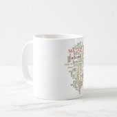 Meertalige Hakuna Matata Global Word Cloud Art Koffiemok (Voorkant links)