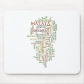 Meertalige Hakuna Matata Global Word Cloud Art Muismat (Voorkant)