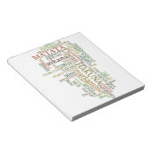 Meertalige Hakuna Matata Global Word Cloud Art Notitieblok (Schuin)
