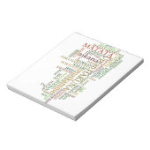 Meertalige Hakuna Matata Global Word Cloud Art Notitieblok (Linkerzijde)