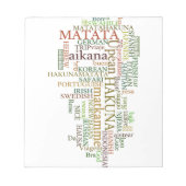 Meertalige Hakuna Matata Global Word Cloud Art Notitieblok (Voorkant)