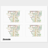 Meertalige Hakuna Matata Global Word Cloud Art Rechthoekige Sticker (Vel)