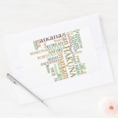 Meertalige Hakuna Matata Global Word Cloud Art Rechthoekige Sticker (Envelop)