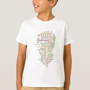 Meertalige Hakuna Matata Global Word Cloud Art T-shirt