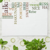 Meertalige Hakuna Matata Global Word Cloud Art Theedoek (Gevouwen)