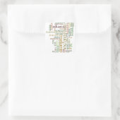 Meertalige Hakuna Matata Global Word Cloud Art Vierkante Sticker (Tas)