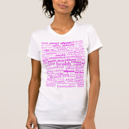 Meertalige Health Text T-Shirt - Kies kleuren