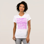 Meertalige Health Text T-Shirt - Kies kleuren (Voorkant volledig)