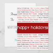 Meertalige kerst Kaart (Voorkant / Achterkant)