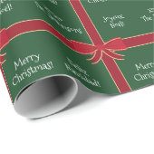 Meertalige kerst rood en groen cadeaupapier (Rol Hoek)