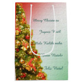 Meertalige kerstcadeauzak medium cadeauzakje (Achterkant)