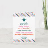 Meertalige Kerstgroet Tree Kaart (Voorkant)