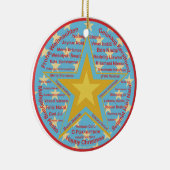 Meertalige kerstmis keramisch ornament (Rechts)