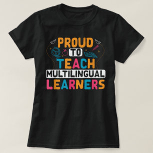 Meertalige Leraar Linguïst Taal ESL Teach T-shirt