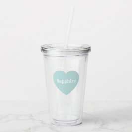 Meertalige Liefde - Mint Blauw Acryl Tumbler Drinkbeker